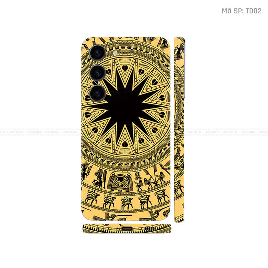 Dán Skin Samsung Galaxy S24 Series Vân Nổi Trống Đồng | TD02