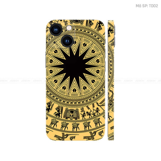 Dán Skin IPhone 14 Series Vân Nổi Trống Đồng | TD02