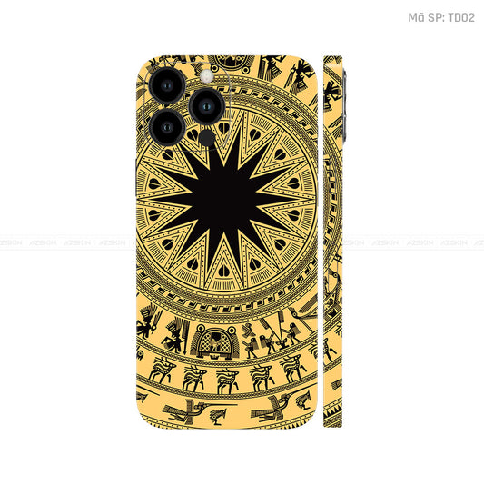 Dán Skin IPhone 14 Series Vân Nổi Trống Đồng | TD02