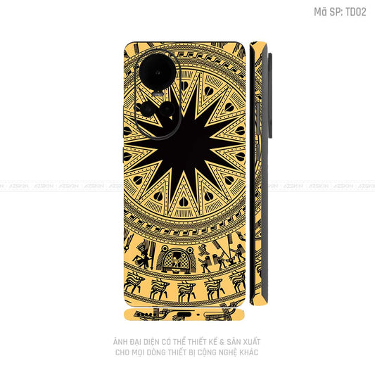 Dán Skin Điện Thoại OPPO Reno Series Vân Nổi Trống Đồng | TD02