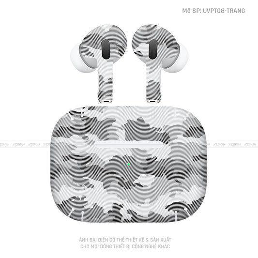 Dán Skin Tai Nghe Airpod 3 Vân Camo Urban Trắng | UVPT08