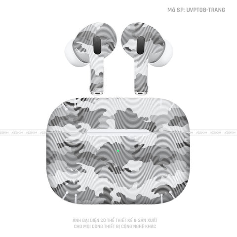 Dán Skin Tai Nghe Airpod 3 Vân Camo Urban Trắng | UVPT08