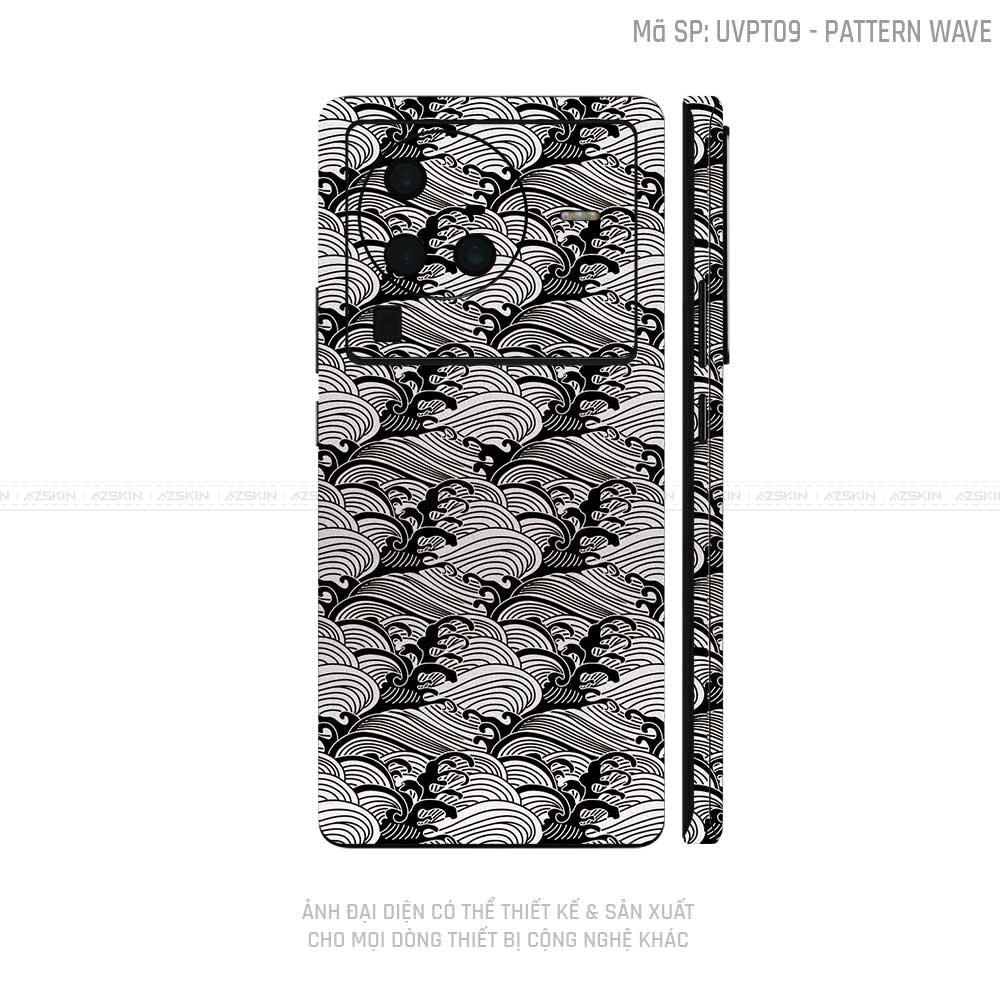 Dán Skin Vivo X Series Vân Pattern Wave Trắng | UVPT09