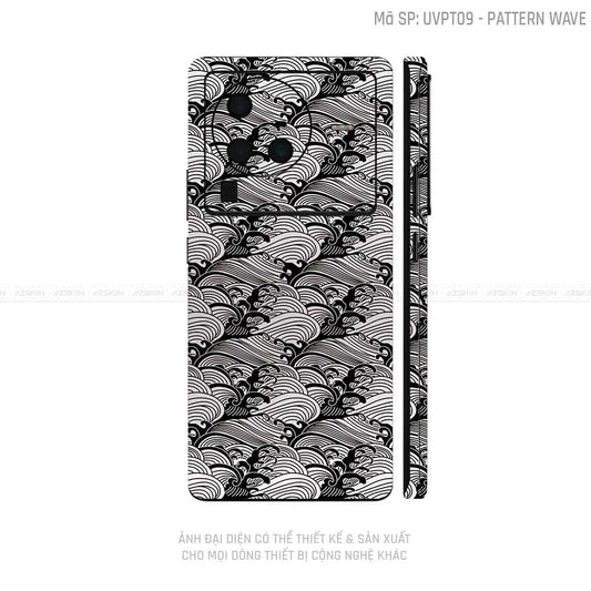 Dán Skin Vivo X Series Vân Pattern Wave Trắng | UVPT09