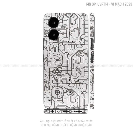 Dán Skin Vivo Y Series Vân Vi Mạch 2023 Trắng | UVPT14