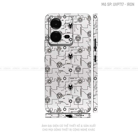 Dán Skin Vivo V Series Vân Iron Trắng | UVPT17