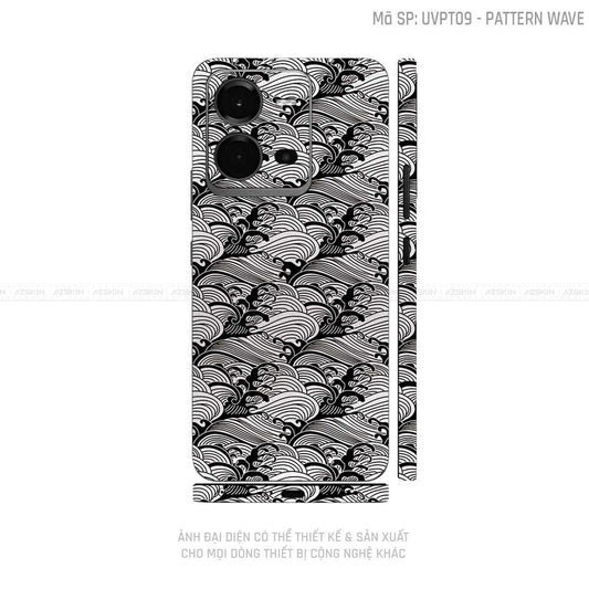 Dán Skin Vivo V Series Vân Pattern Wave Trắng | UVPT09