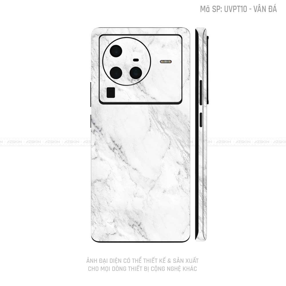 Dán Skin Vivo X Series Vân Đá Trắng | UVPT10