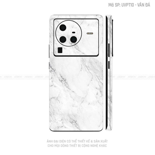 Dán Skin Vivo X Series Vân Đá Trắng | UVPT10