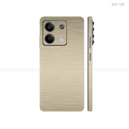 Dán Skin Điện Thoại Xiaomi Redmi 13 Series Màu Vàng Đồng Xước | TT05