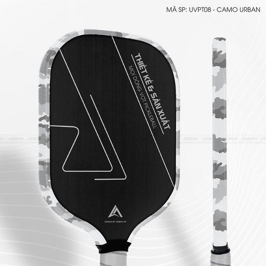 Miếng Dán Viền Vợt Pickleball Skin Vân Nổi Camo Urban | UVPT08