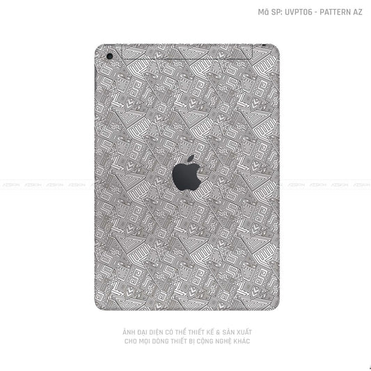 Dán Skin IPad Gen Series Vân Pattern AZ Trắng | UVPT06