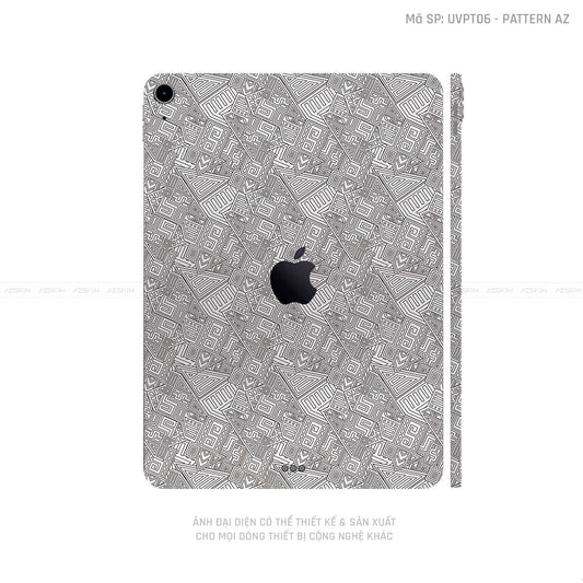 Dán Skin IPad Mini Series Vân Pattern AZ Trắng | UVPT06