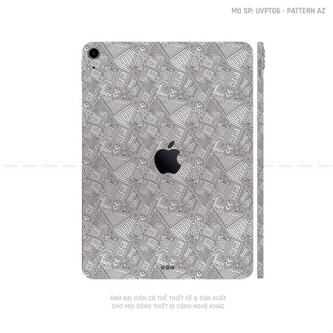 Dán Skin IPad Mini Series Vân Pattern AZ Trắng | UVPT06