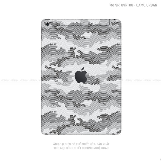 Dán Skin IPad Gen Series Vân Camo Urban Trắng | UVPT08