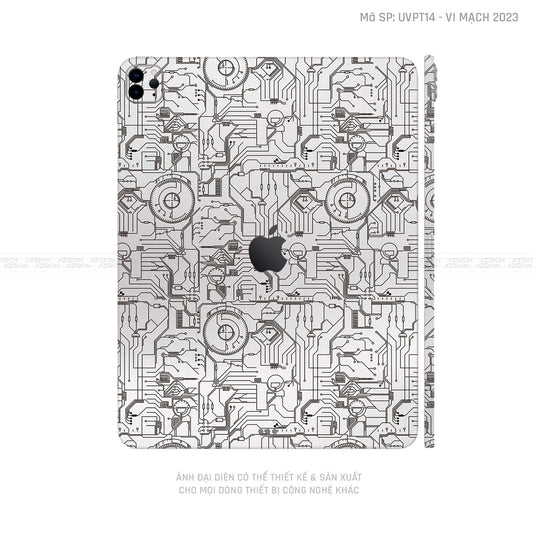 Dán Skin IPad Air Series Vân Vi Mạch 2023 Trắng | UVPT14