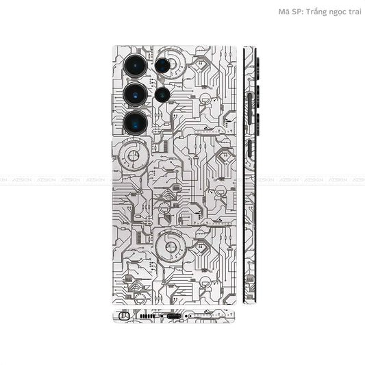 Dán Skin Galaxy S23 Series Vân Nổi Vi Mạch 2023 Trắng | UVPT14