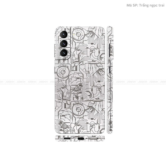 Dán Skin Galaxy S21 Series Vân Vi Mạch 2023 Trắng | UVPT14