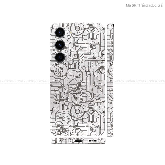 Dán Skin Galaxy S23 Series Vân Nổi Vi Mạch 2023 Trắng | UVPT14