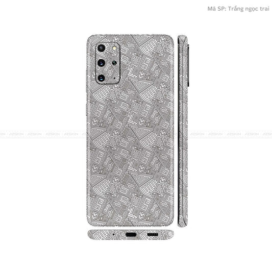 Dán Skin Galaxy S20 Series Vân Pattern AZ Trắng | UVPT06