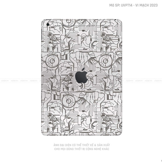 Dán Skin IPad Gen Series Vân Vi Mạch 2023 Trắng | UVPT14