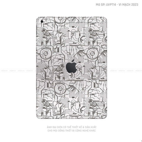 Dán Skin IPad Gen Series Vân Vi Mạch 2023 Trắng | UVPT14