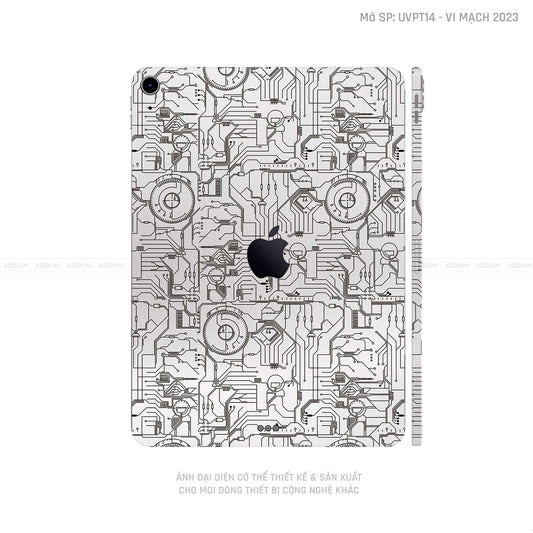 Dán Skin IPad Mini Series Vân Nổi Vi Mạch 2023 Trắng | UVPT14