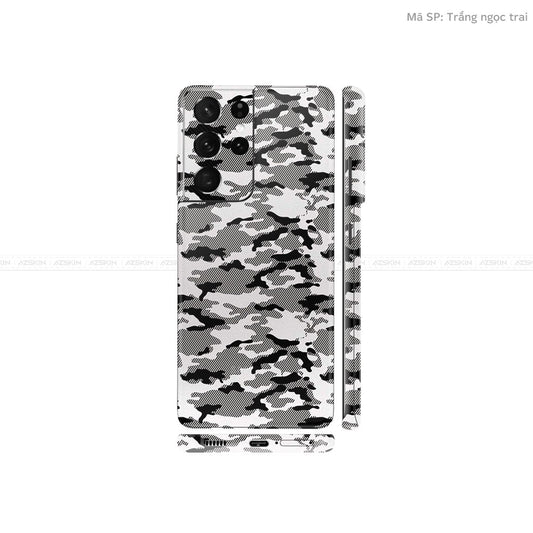 Dán Skin Galaxy S21 Series Vân Camo Urban Trắng | UVPT08