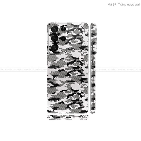 Dán Skin Galaxy S21 Series Vân Camo Urban Trắng | UVPT08