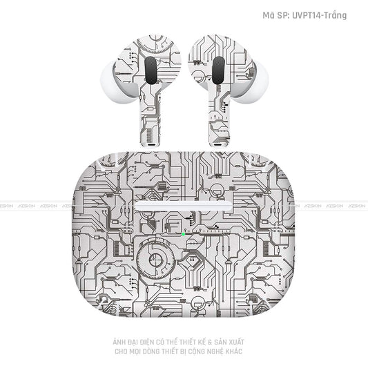 Dán Skin Tai Nghe Airpod 3 Vân Nổi Vi Mạch 2023 Trắng | UVPT14