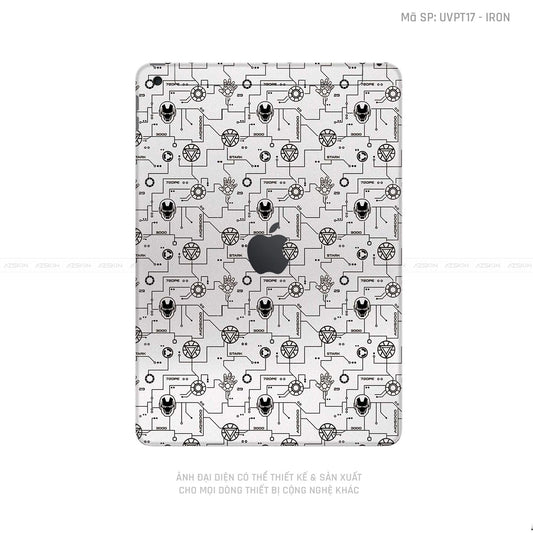 Dán Skin IPad Gen Series Vân IRonman Trắng | UVPT17