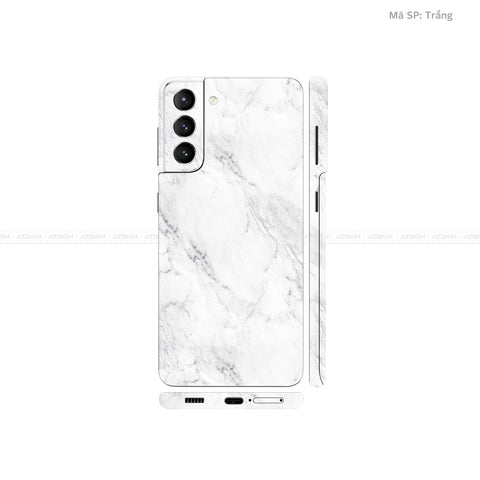 Dán Skin Galaxy S21 Series Vân Đá Trắng | UVPT10