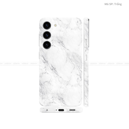Dán Skin Galaxy S23 Series Vân Nổi Vân Đá Trắng | UVPT10