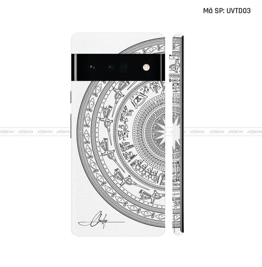 Dán Skin Google Pixel 6 Series Vân Trống Đồng Trắng | UVTD03