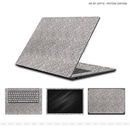 Dán Skin Laptop Xiaomi Vân Nổi Pattern Cartoon | UVPT12