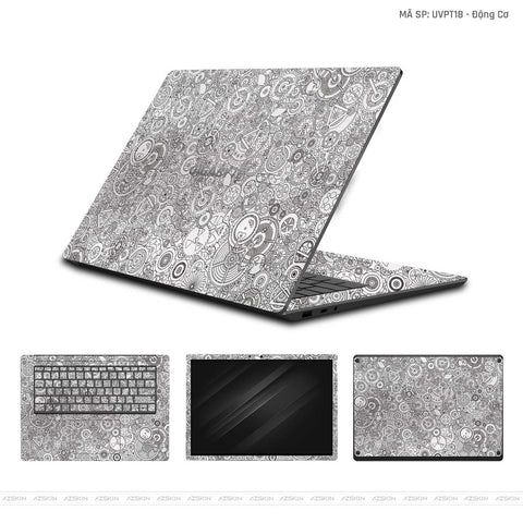 Dán Skin Laptop Gigabyte Vân Nổi Vân Động Cơ | UVPT18