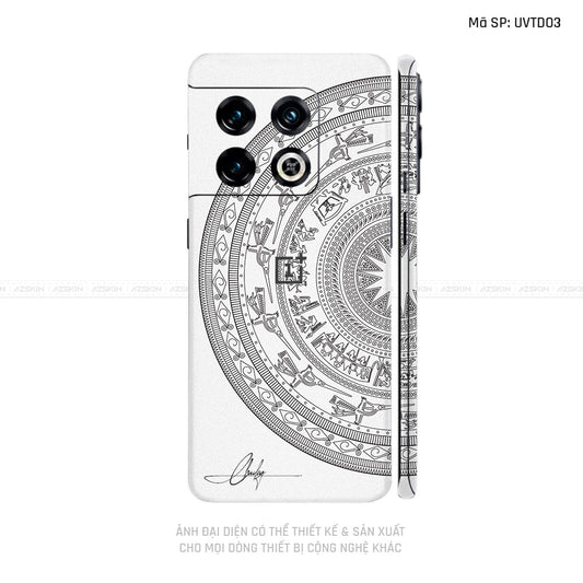 Dán Skin Oneplus 10 Series Vân Trống Đồng Trắng | UVTD03