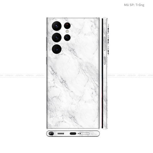 Dán Skin Galaxy S22 Series Vân Đá Trắng | UVPT10
