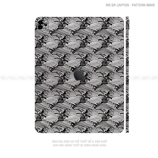 Dán Skin IPad Pro Series Vân Nổi Pattern Wave Trắng | UVPT09