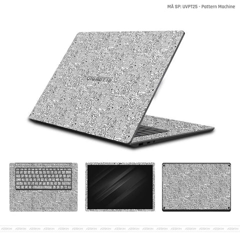 Dán Skin Laptop Gigabyte Vân Nổi Pattern Machine | UVPT25