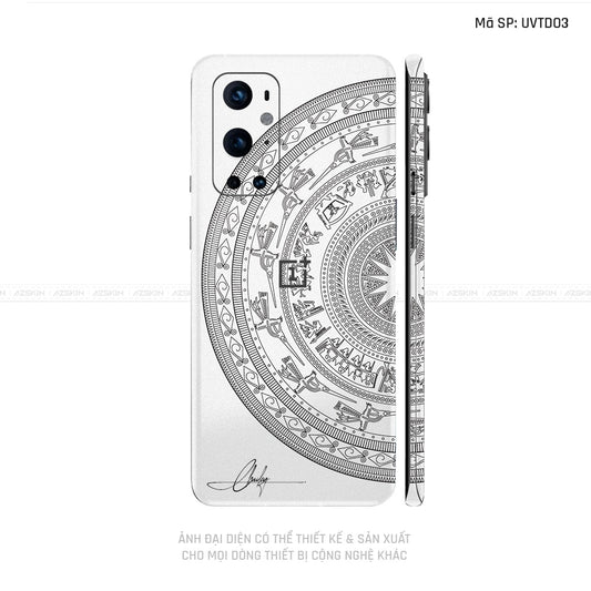 Dán Skin Oneplus 8/9 Series Vân Trống Đồng Trắng | UVTD03