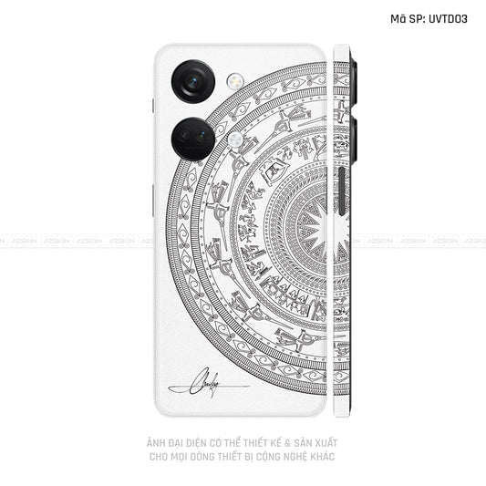 Dán Skin Oneplus Nord Series Vân Trống Đồng Trắng | UVTD03