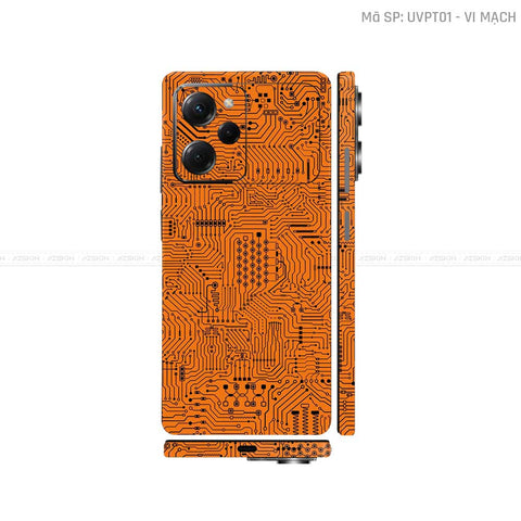 Dán Skin POCO Series Vân Nổi Vi Mạch Cam | UVPT01