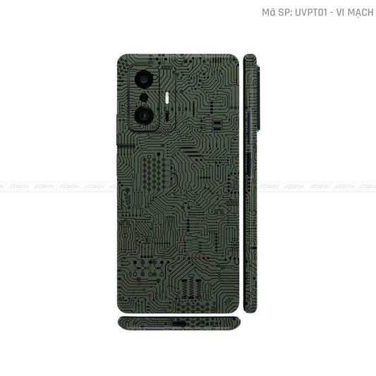 Dán Skin Xiaomi 11 Series Vân Nổi Vi Mạch Midnight | UVPT01