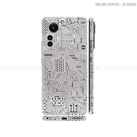 Dán Skin Xiaomi 12 Series Vân Nổi Vi Mạch Bạc | UVPT01