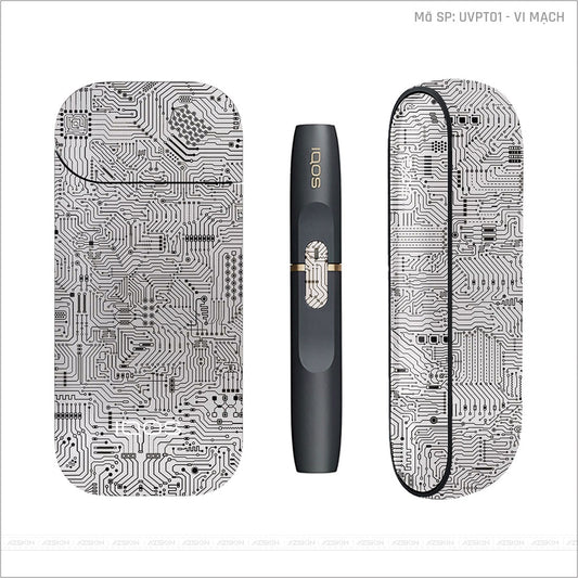 Dán Skin IQOS Vân Vi Mạch Trắng | UVPT01
