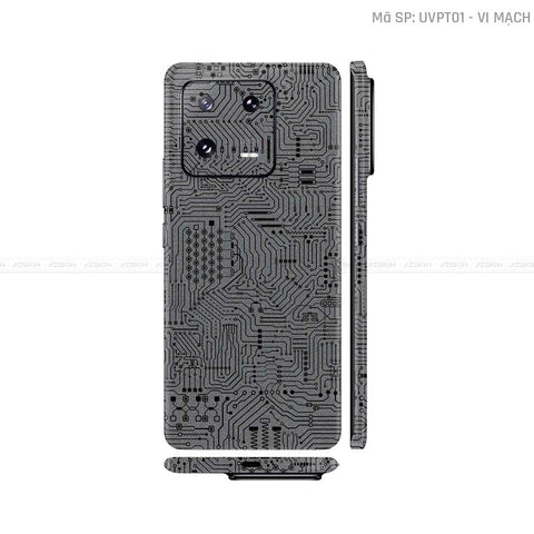 Dán Skin Xiaomi 13 Series Vân Nổi Vi Mạch Xám | UVPT01