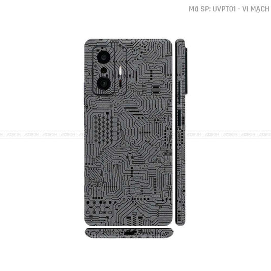Dán Skin Xiaomi 11 Series Vân Nổi Vi Mạch Xám | UVPT01
