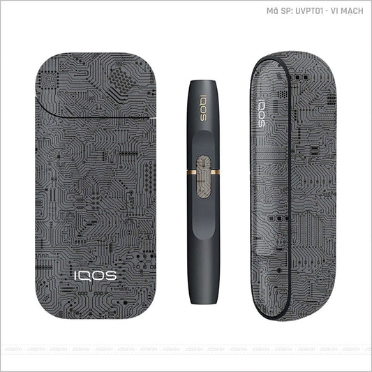 Dán Skin IQOS Vân Vi Mạch Xám | UVPT01