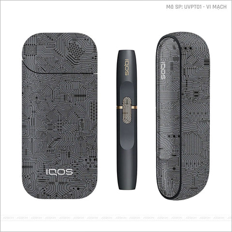 Dán Skin IQOS Vân Vi Mạch Xám | UVPT01